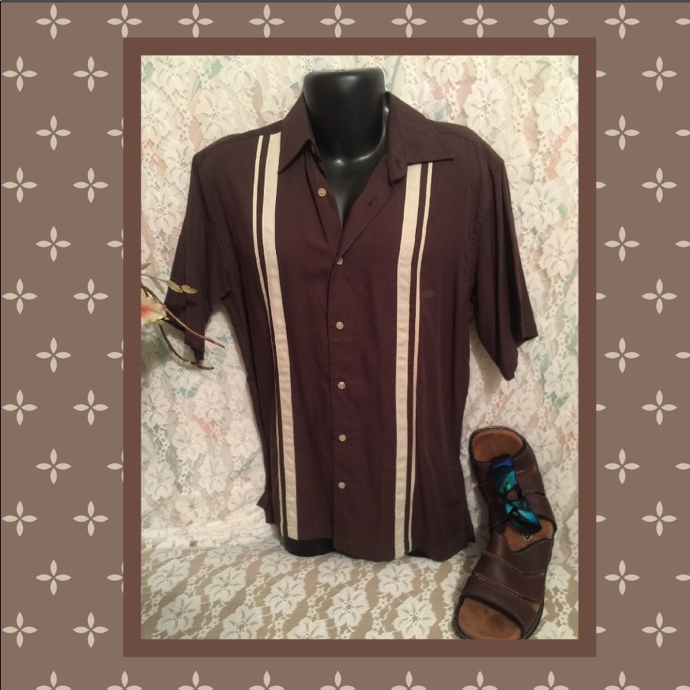 Van Heusen men’s short sleeve guayabera shirt S